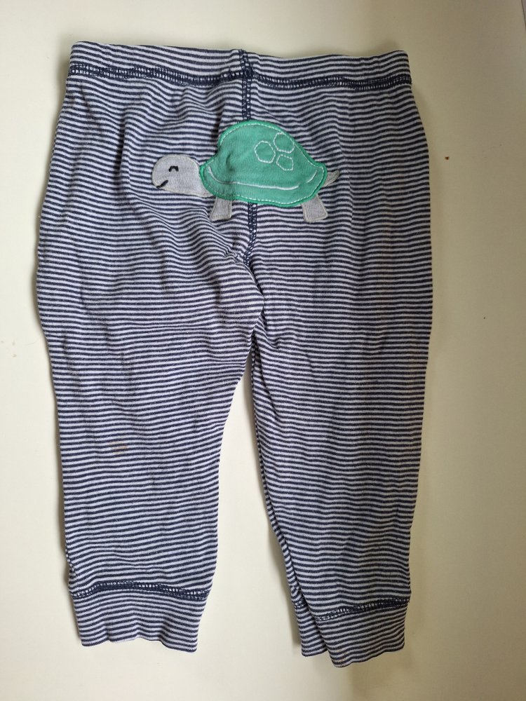 Blau weiß gestreifte Hose, Gr 80 / 12 Monate