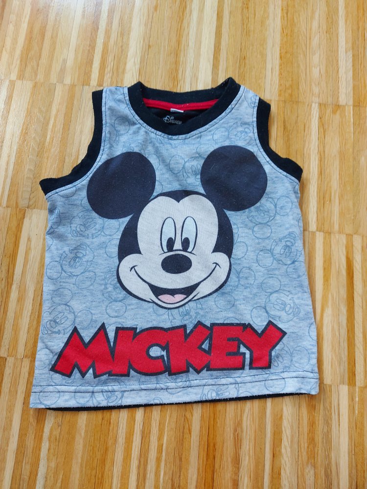 ärmelloses Muscle-Shirt mit Mickey Mouse, Gr. 92 / Achselshirt / Unterhemd