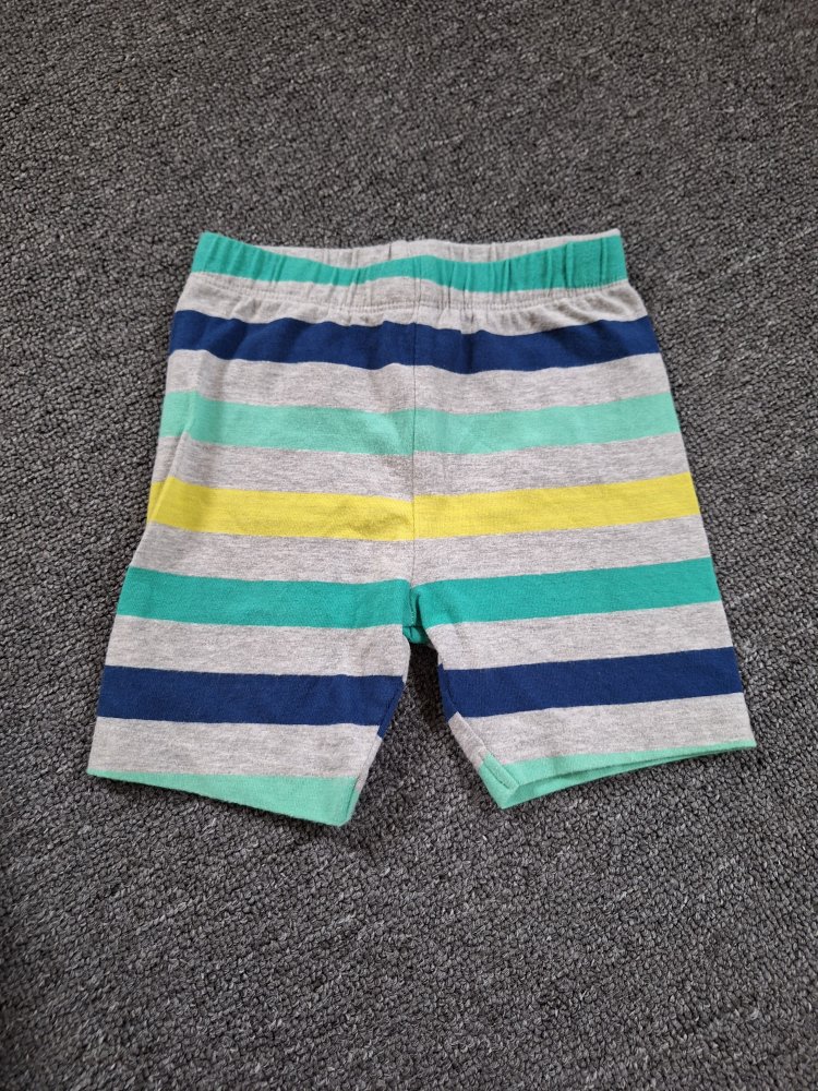 Kurze grau-gestreifte Radlerhose Gr. 80