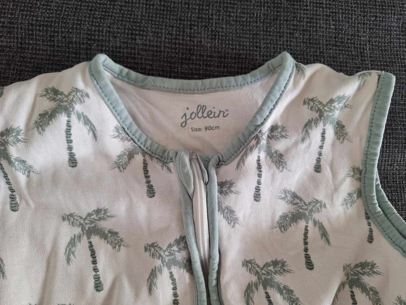 Schöner Babyschlafsack mit türkisen Palmen, 90 cm