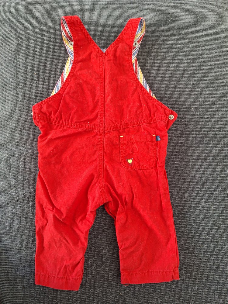 tolle rote Latzhose, Gr. 74