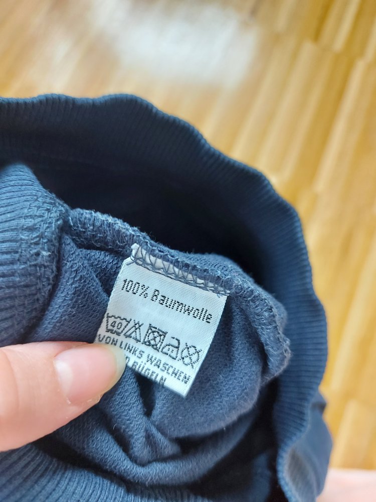 dunkelblaue Babyjogginghose mit breitem Bund, Gr. 74