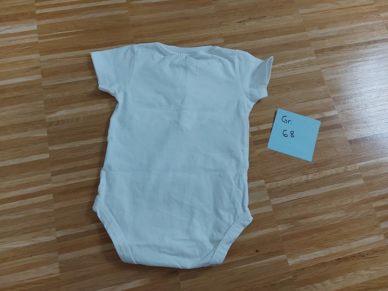 weißer Kurzarmbody ready for a new adventure Gr. 68