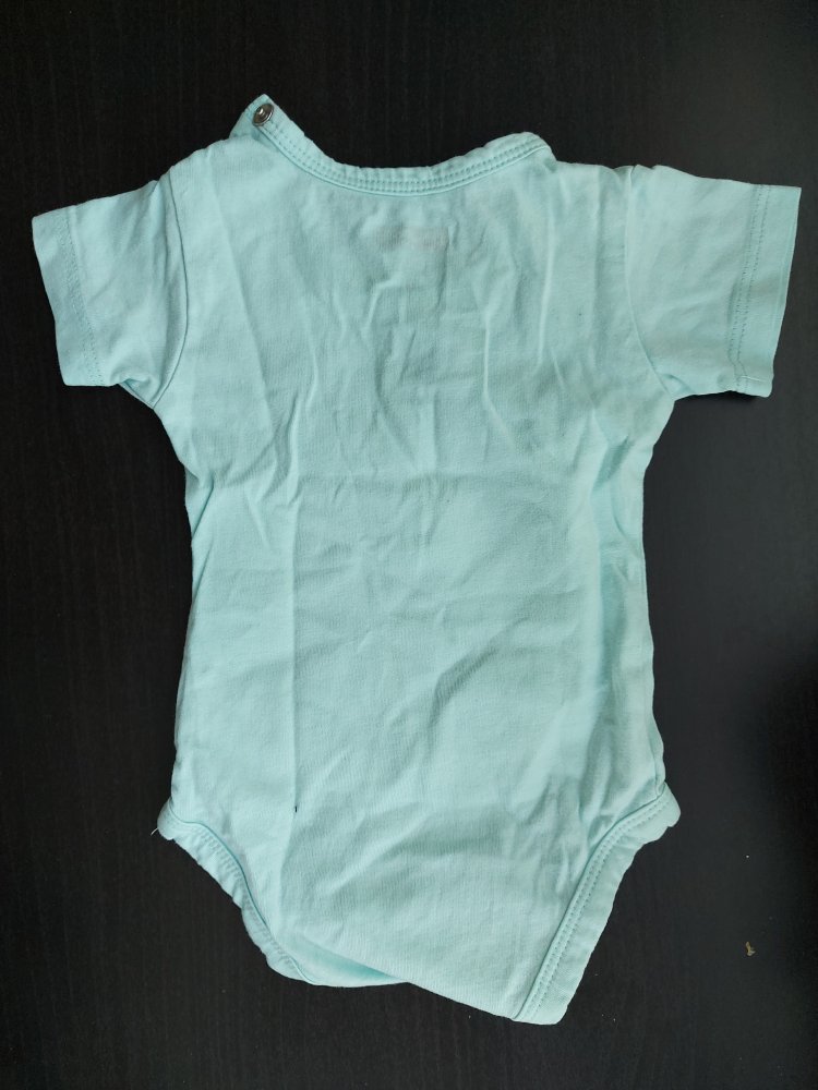 türkiser Kurzarmbody mit Elefant What's Poppin, Gr. 56 