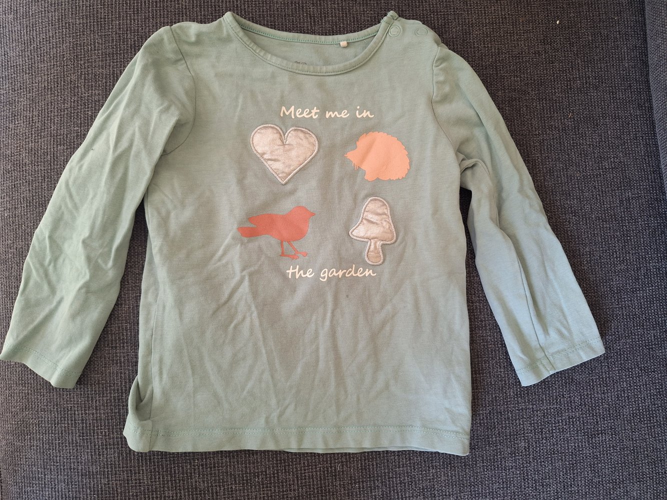 Türkises herbstliches Langarm-Sweatshirt, Gr. 92