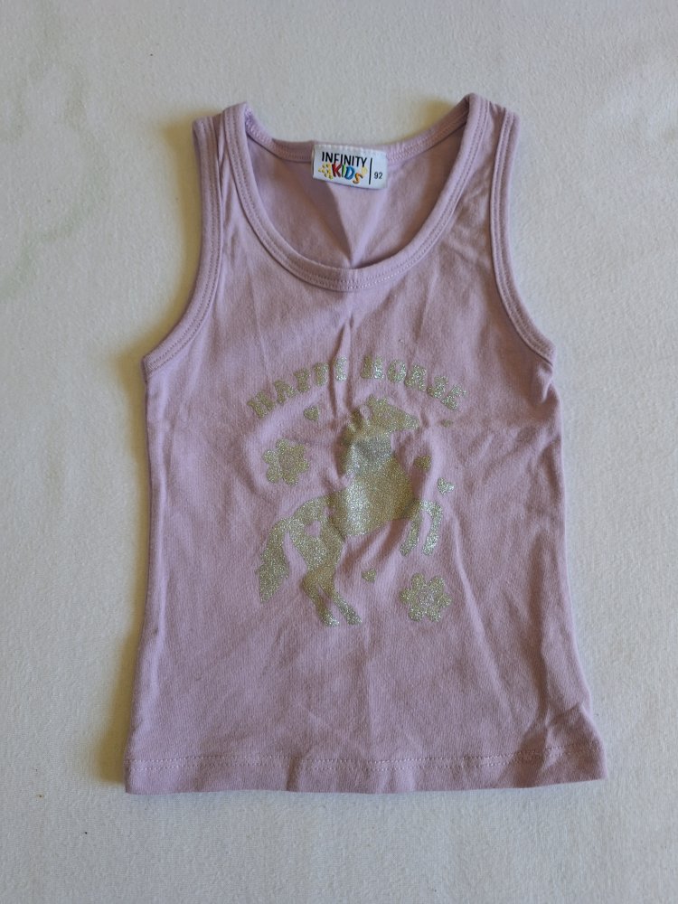 flieder/lila Unterhemd/Tanktop mit Pferden, Gr. 92