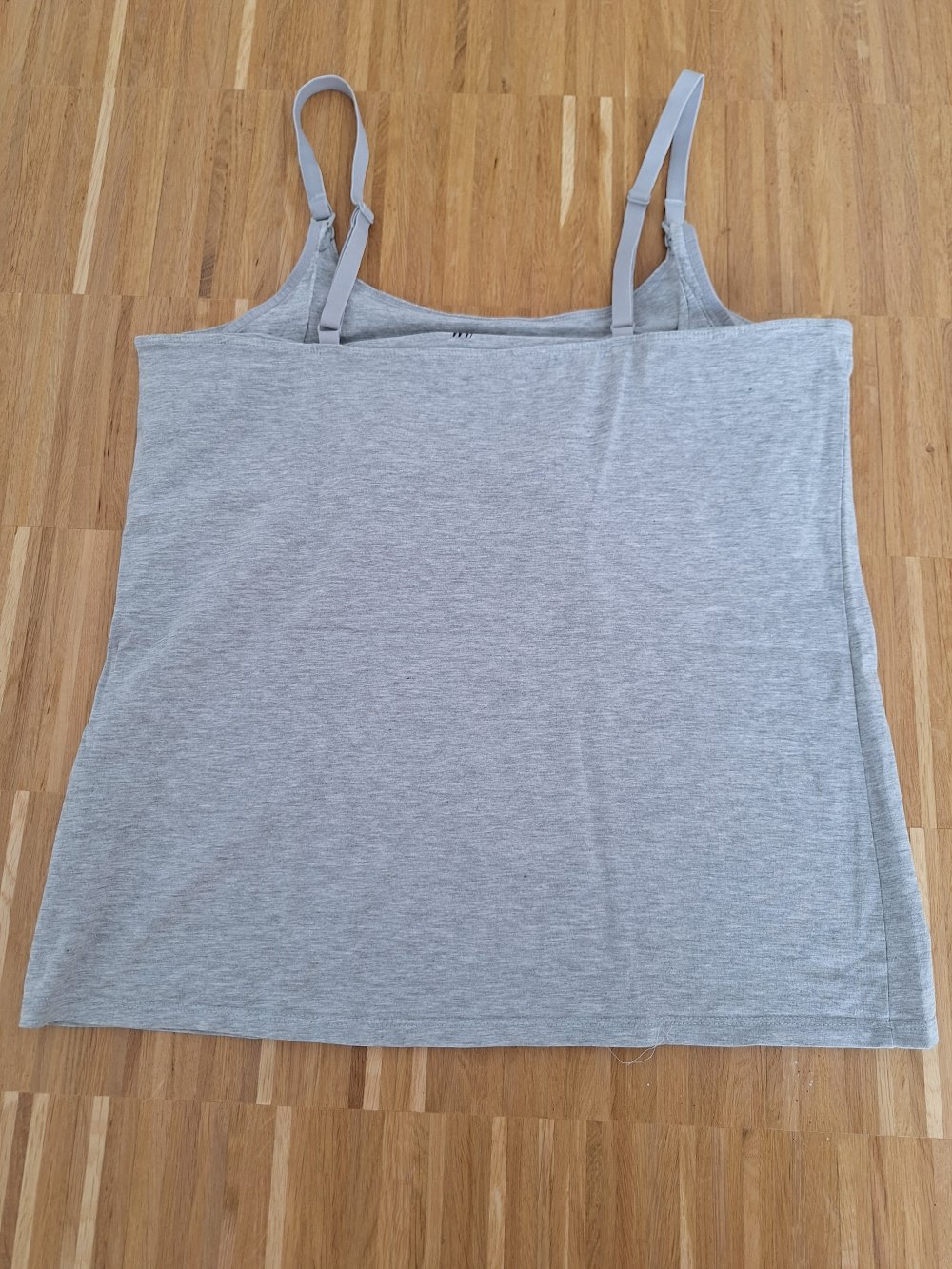 Graues Spaghettiträger-Top Stilltop Gr. L