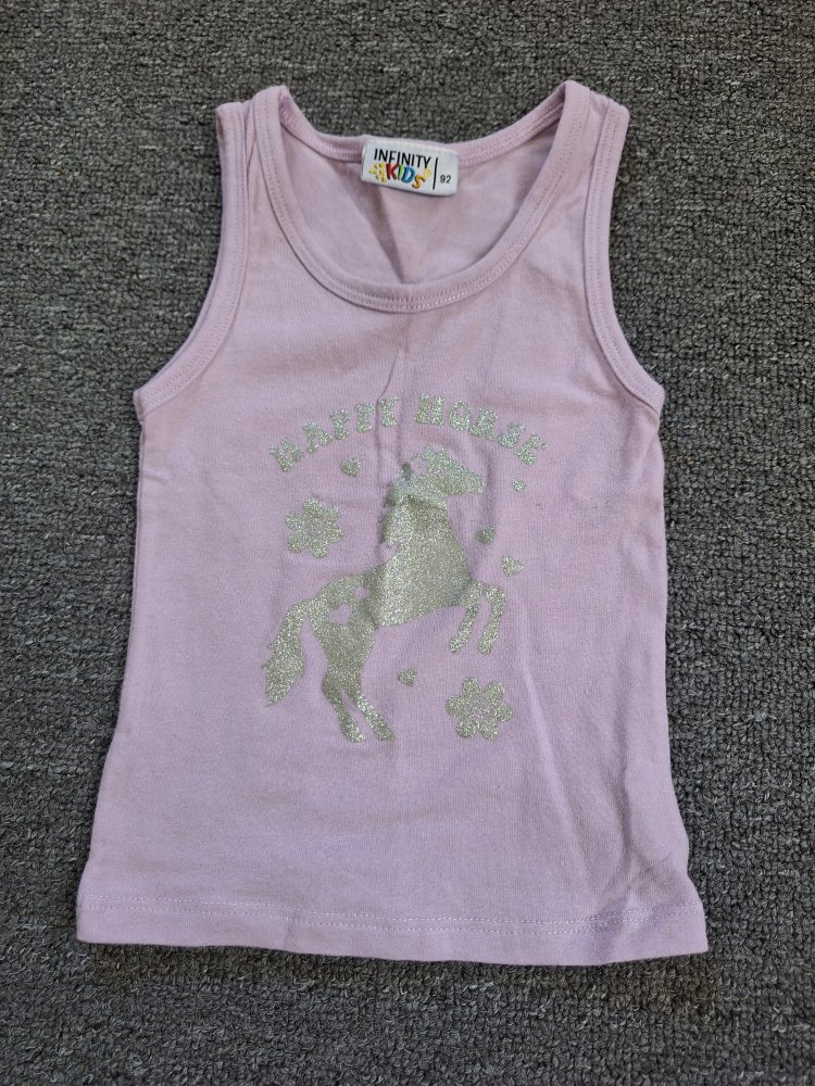flieder/lila Unterhemd/Tanktop mit Pferden, Gr. 92