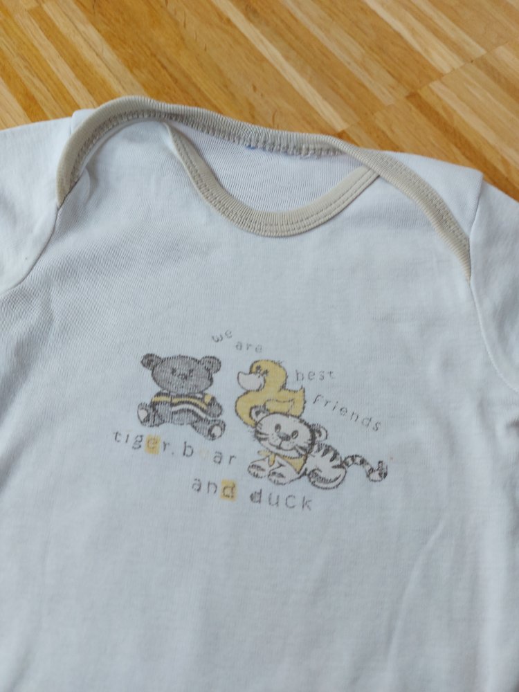 süßer Kurzarmbody mit tiger, bear and duck 