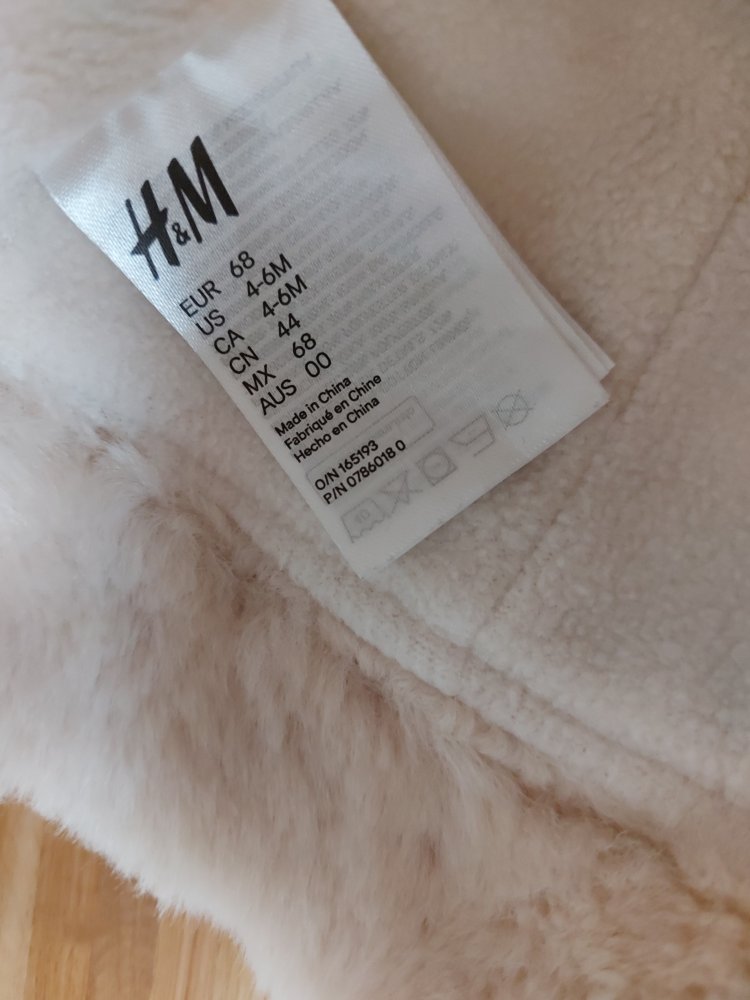 flauschig warme Babymütze mit Öhrchen, Gr. 68