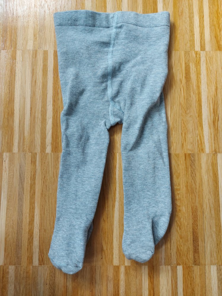 Graue Babystrumpfhose Gr. 56/62