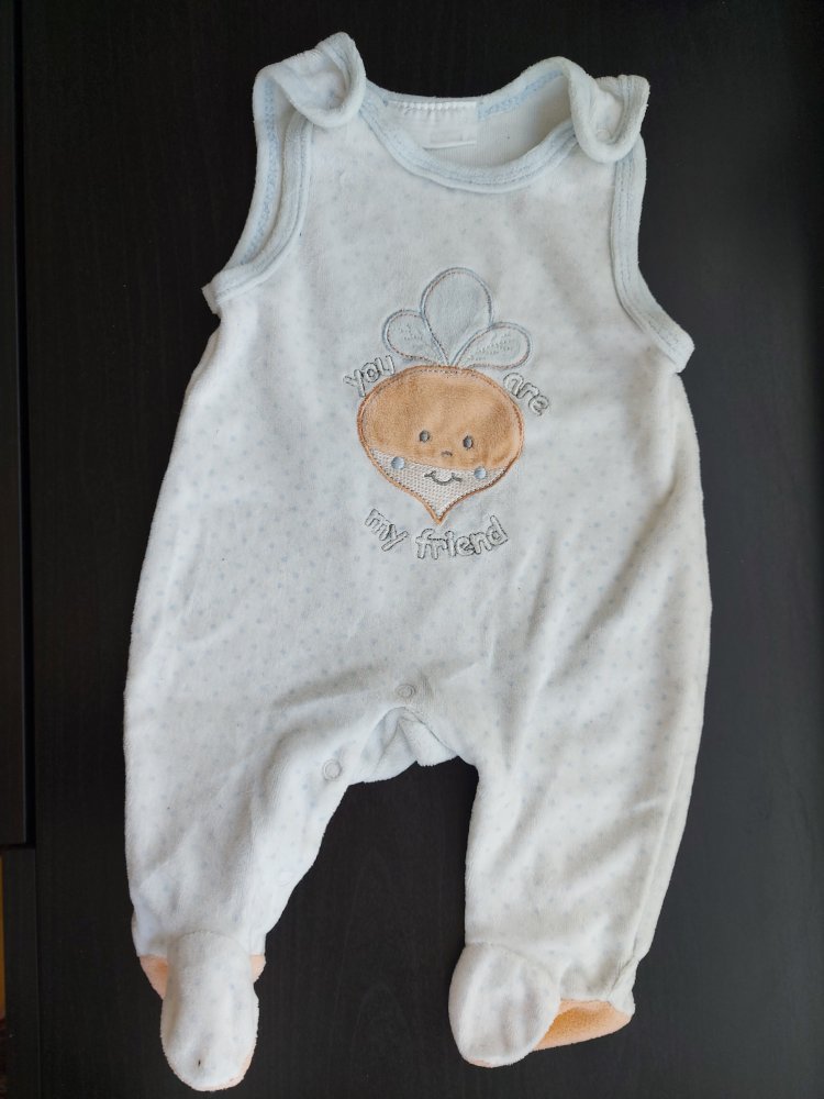 weißer Babystrampler you are my friend, Gr. 50 