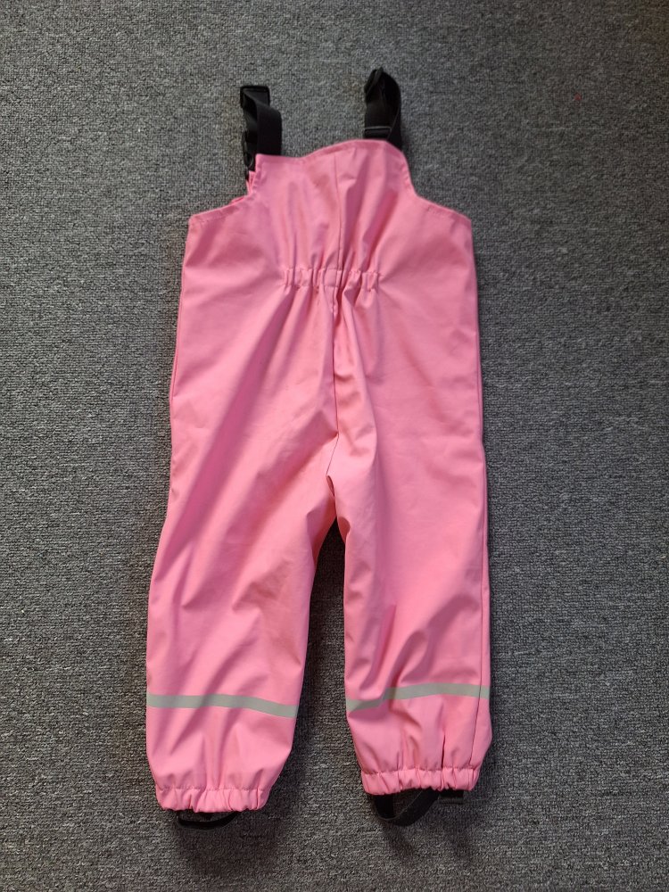 pinke Regenhose/ Matschhose Gr. 86 mitwachsend