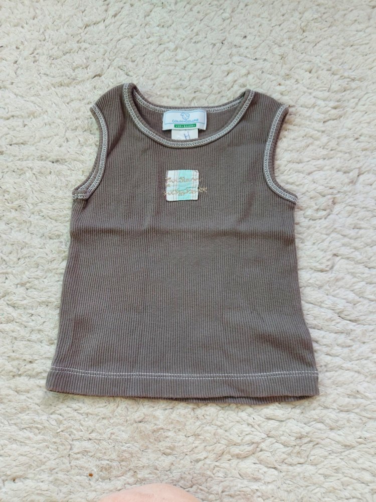 graues ärmelloses Muscle-Shirt, Gr. 68