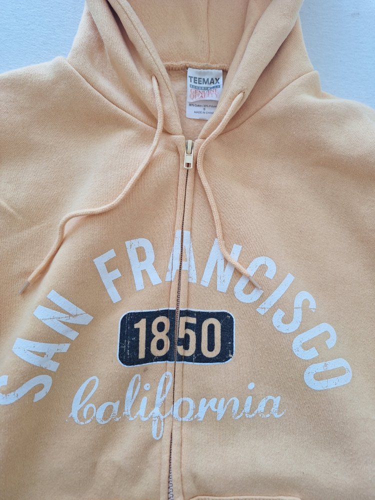 sonnengelbe San Francisco Kapuzenjacke / Hoodie Gr. S