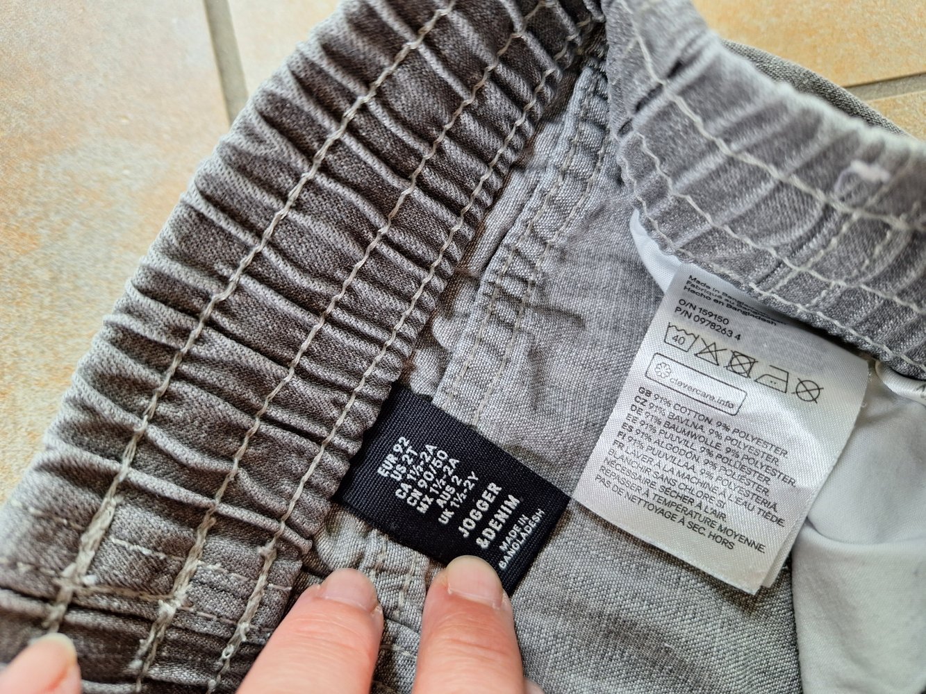 Graue Jeans Jogger Pull-on Gr. 92 Twilljoggers