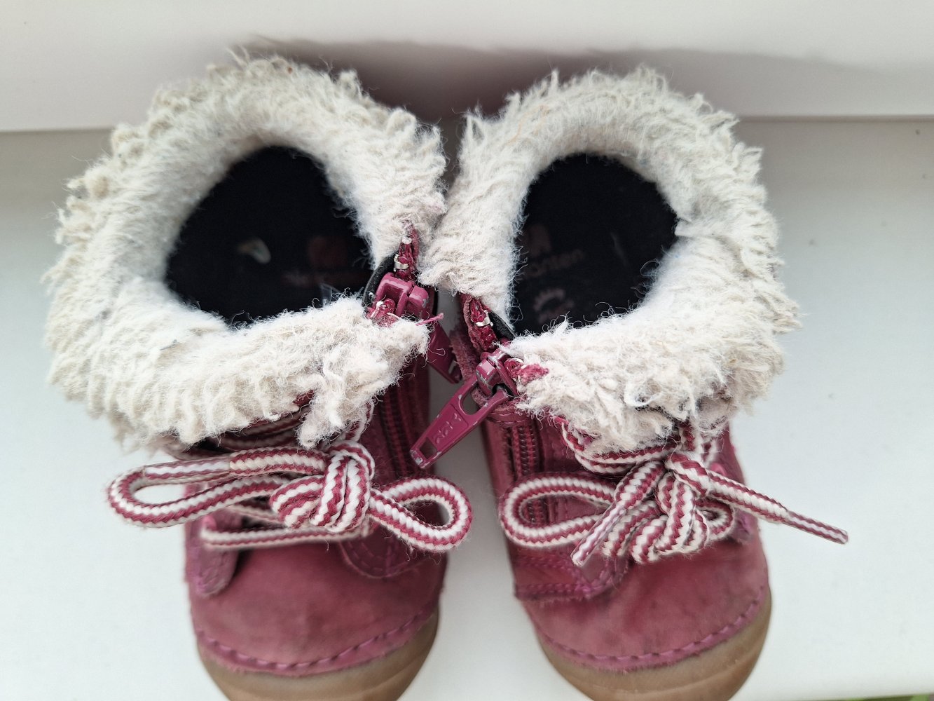 Süße gefütterte Lauflernerschuhe Gr. 21 beerenrot /pink