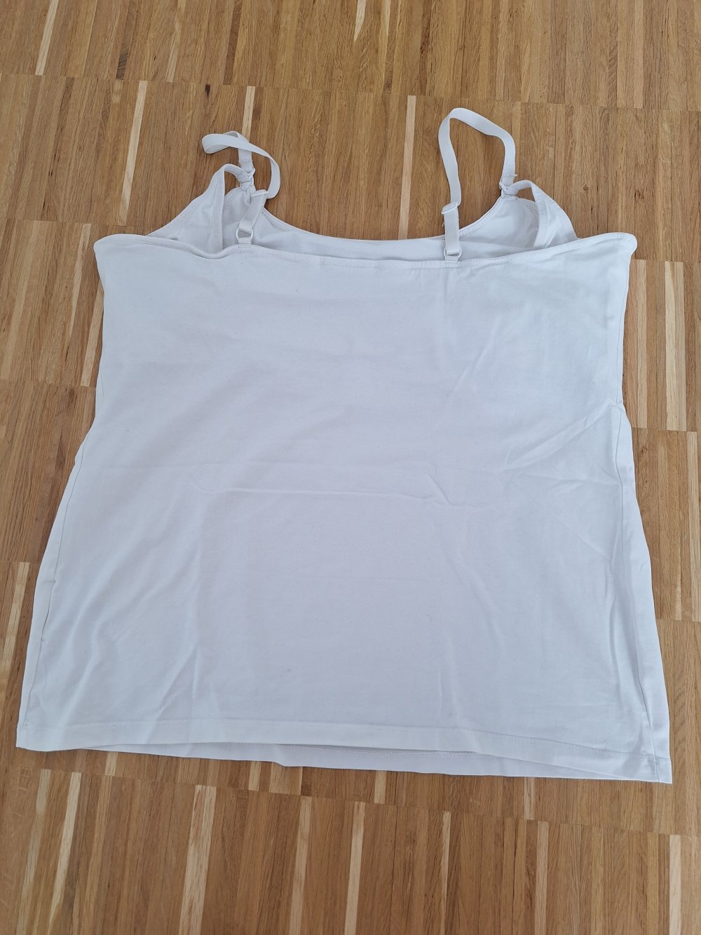 Weißes Spaghettiträgertop Stilltop Gr. L