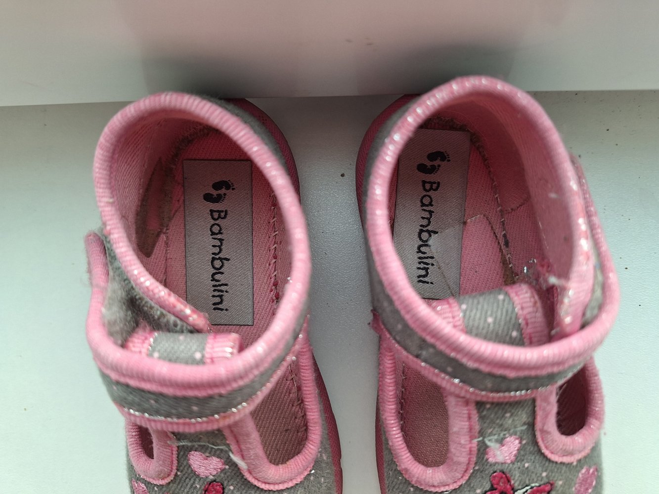 rosa Hausschuhe mit Kätzchen Gr. 20