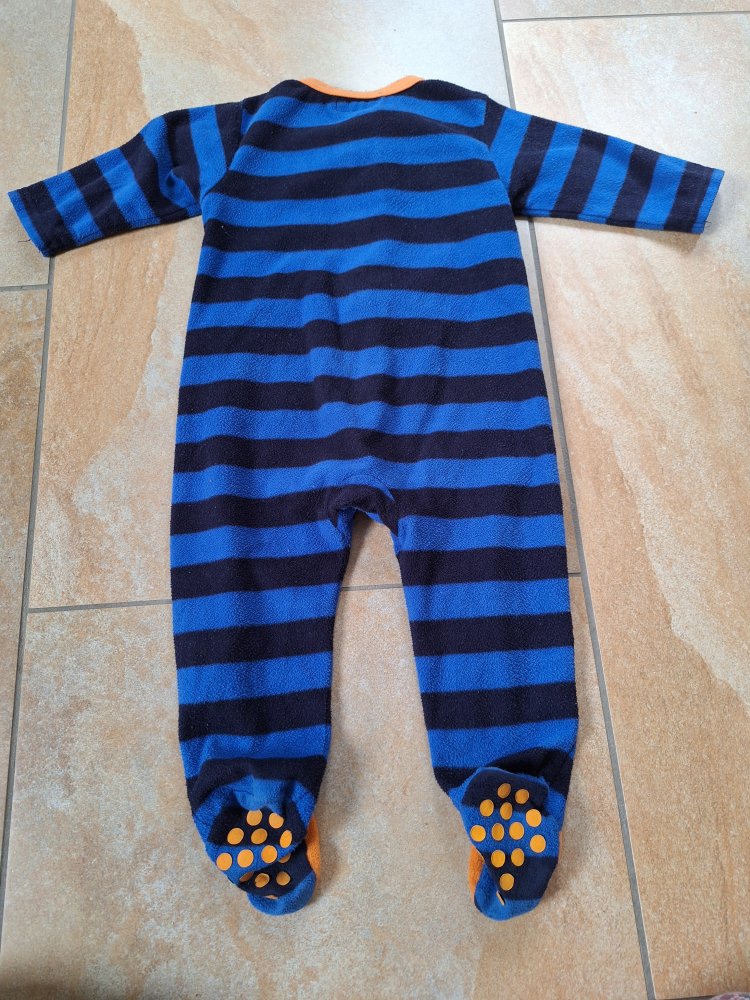 Warmer blau-schwarz gestreifter Pyjama  King of the jungle