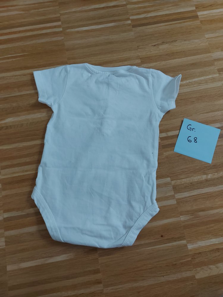 weißer Kurzarmbody ready for a new adventure Gr. 68