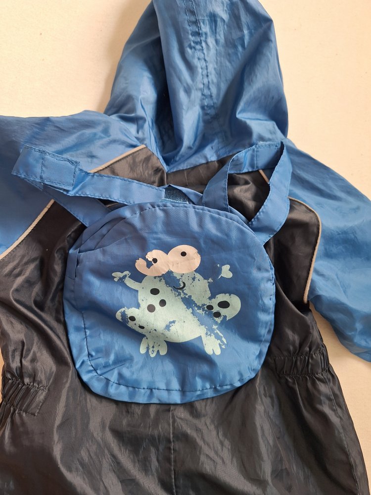 Praktischer Regenschutz-Overall, Gr. 86 (Regenhose und -jacke in einem) Regenanzug