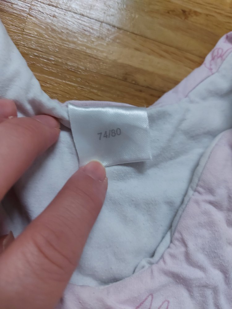 rosa Babyschlafsack mit Schäfchen, Gr. 74/80