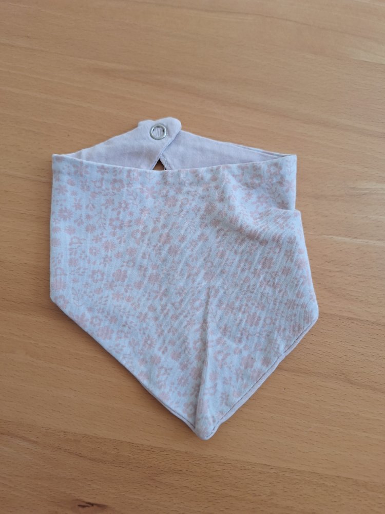 Dreieckstuch/Halstuch mit altrosa Blümchenmuster