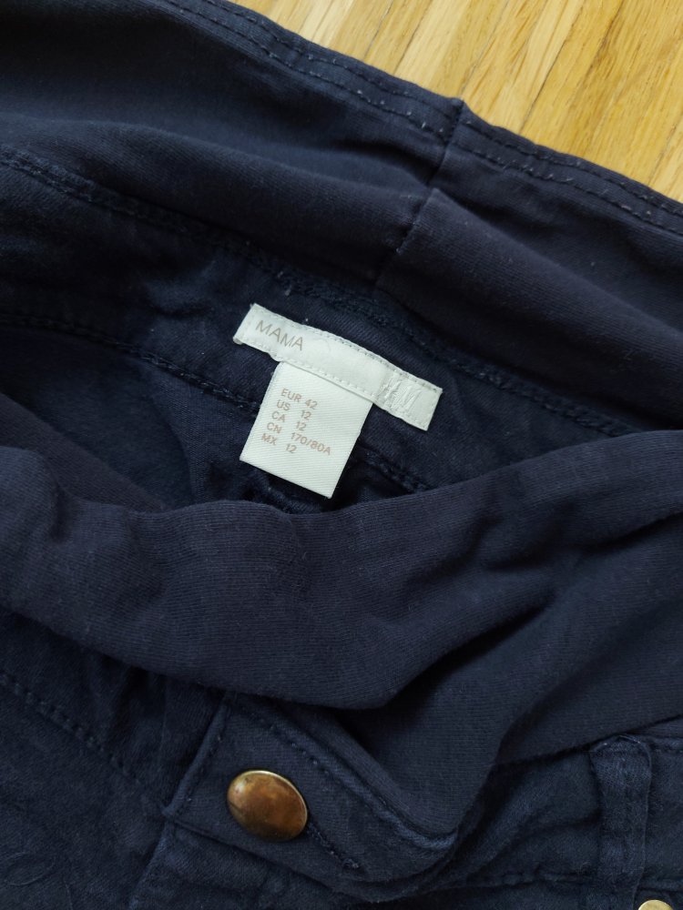 dunkelblaue Umstandshose / Umstandsjeans Gr. 42