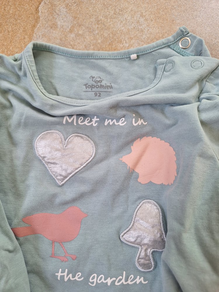 Türkises herbstliches Langarm-Sweatshirt, Gr. 92