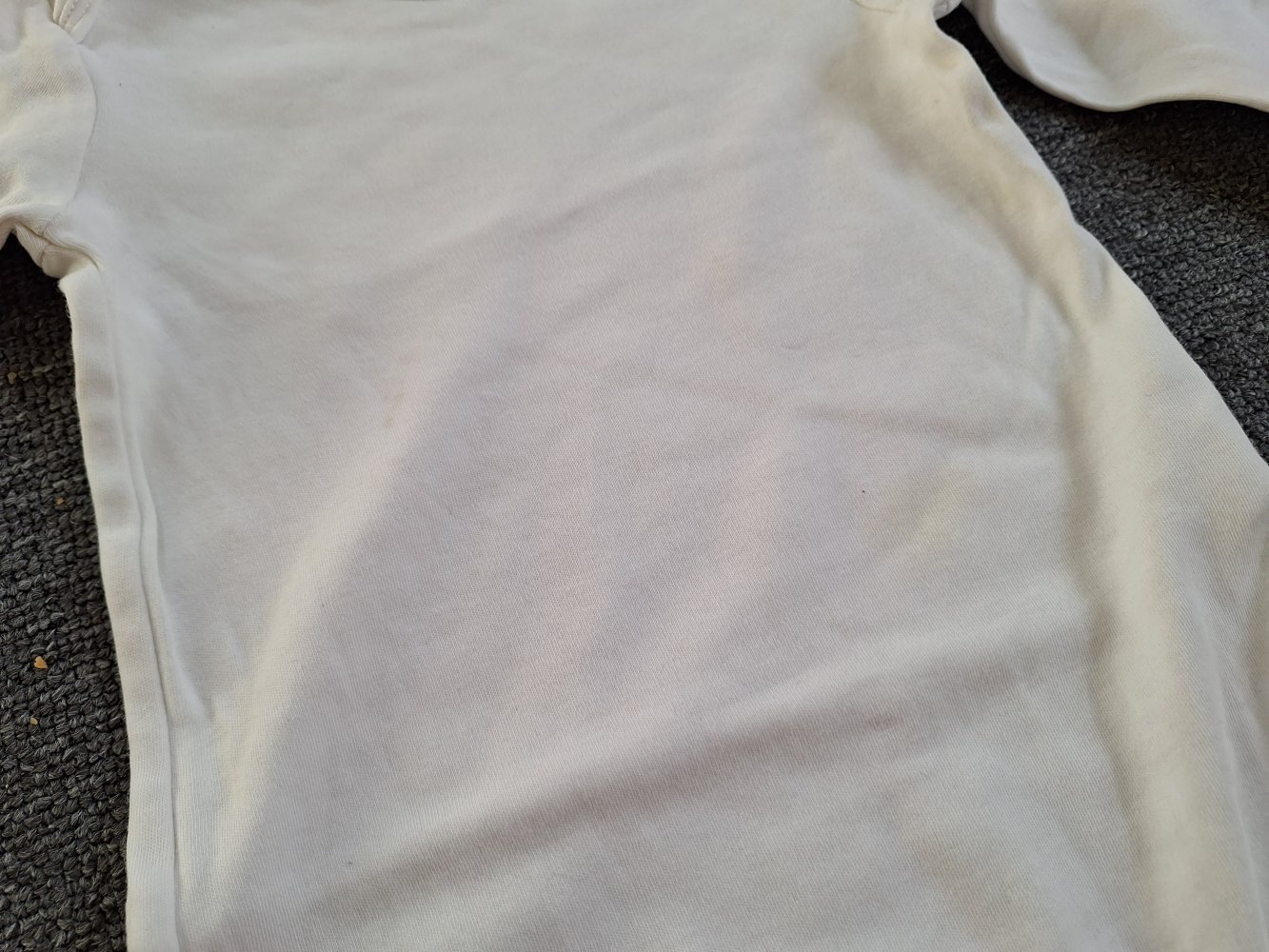 weißer langärmliger Basic Babybody unisex Gr. 92