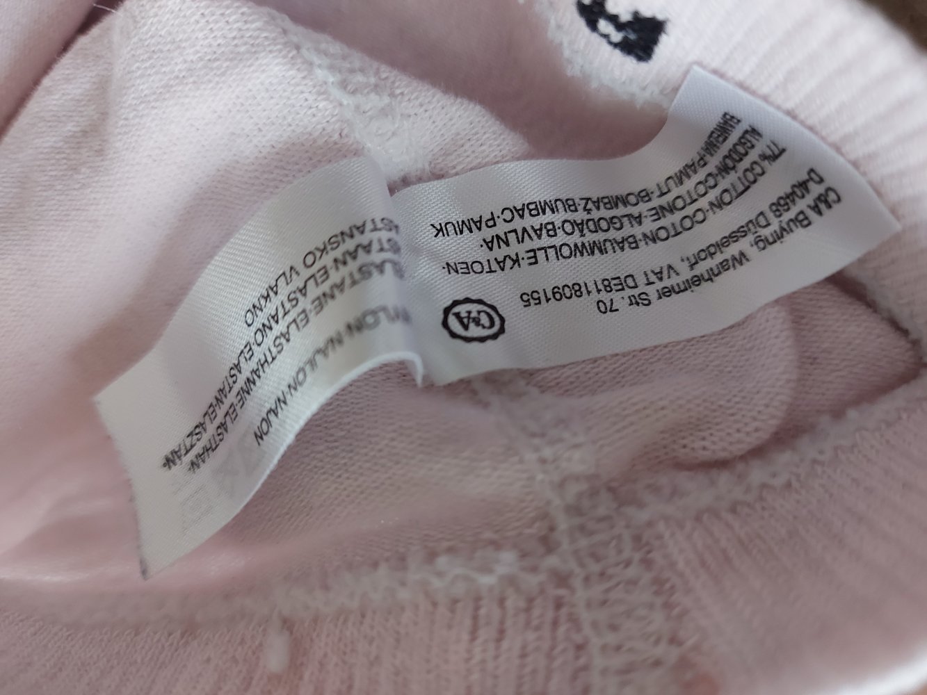 rosafarbene Babystrumpfhose, Gr. 56/62