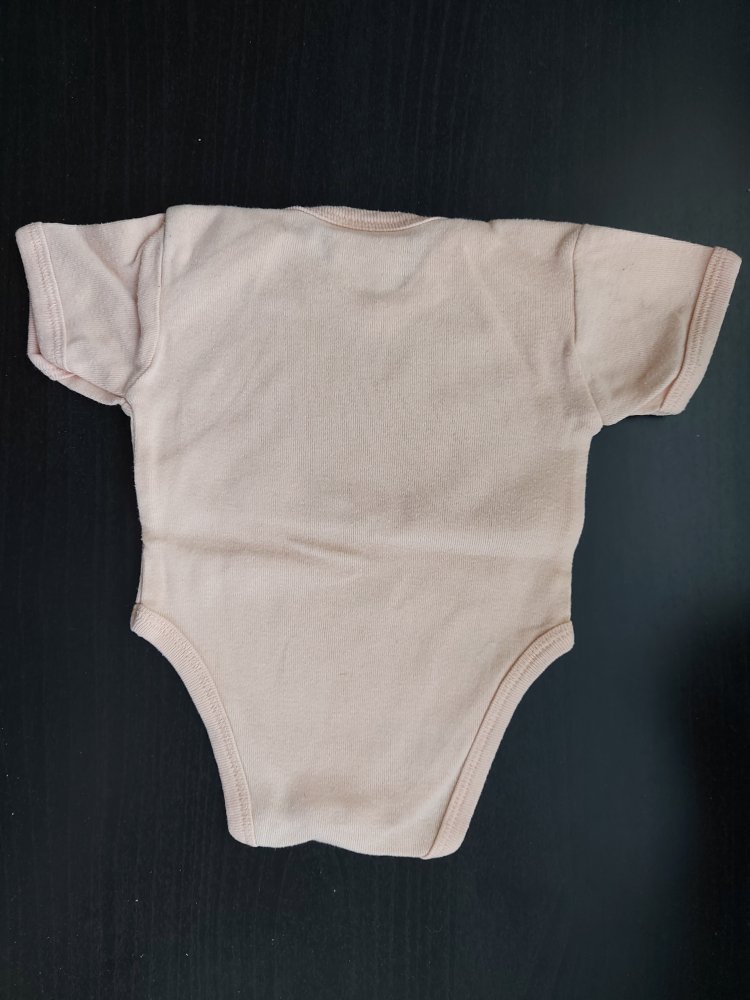 apricotfarbener Kurzarmbody Gr. 50/56 Sommerbody