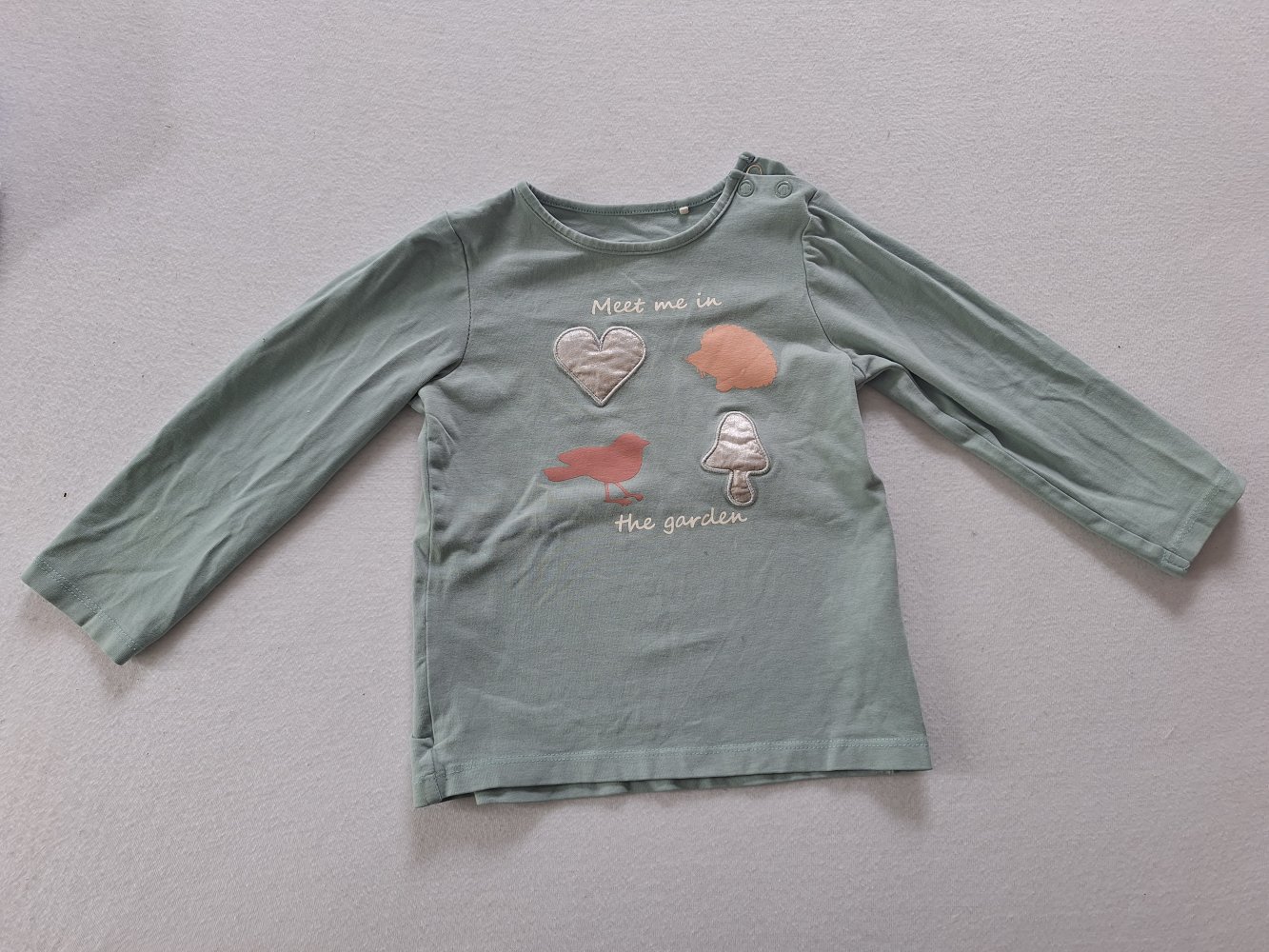 Türkises herbstliches Langarm-Sweatshirt, Gr. 92