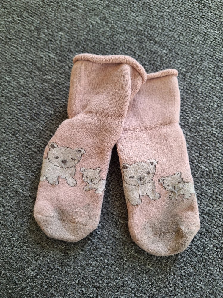 rosa Eisbärchensocken für Babys Stoppersocken
