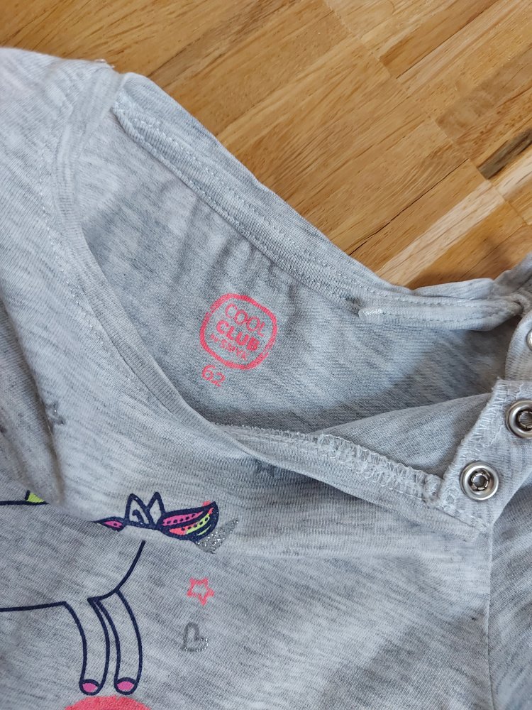 Süßes Babykleidchen mit Einhorn und Herzen, Gr. 62