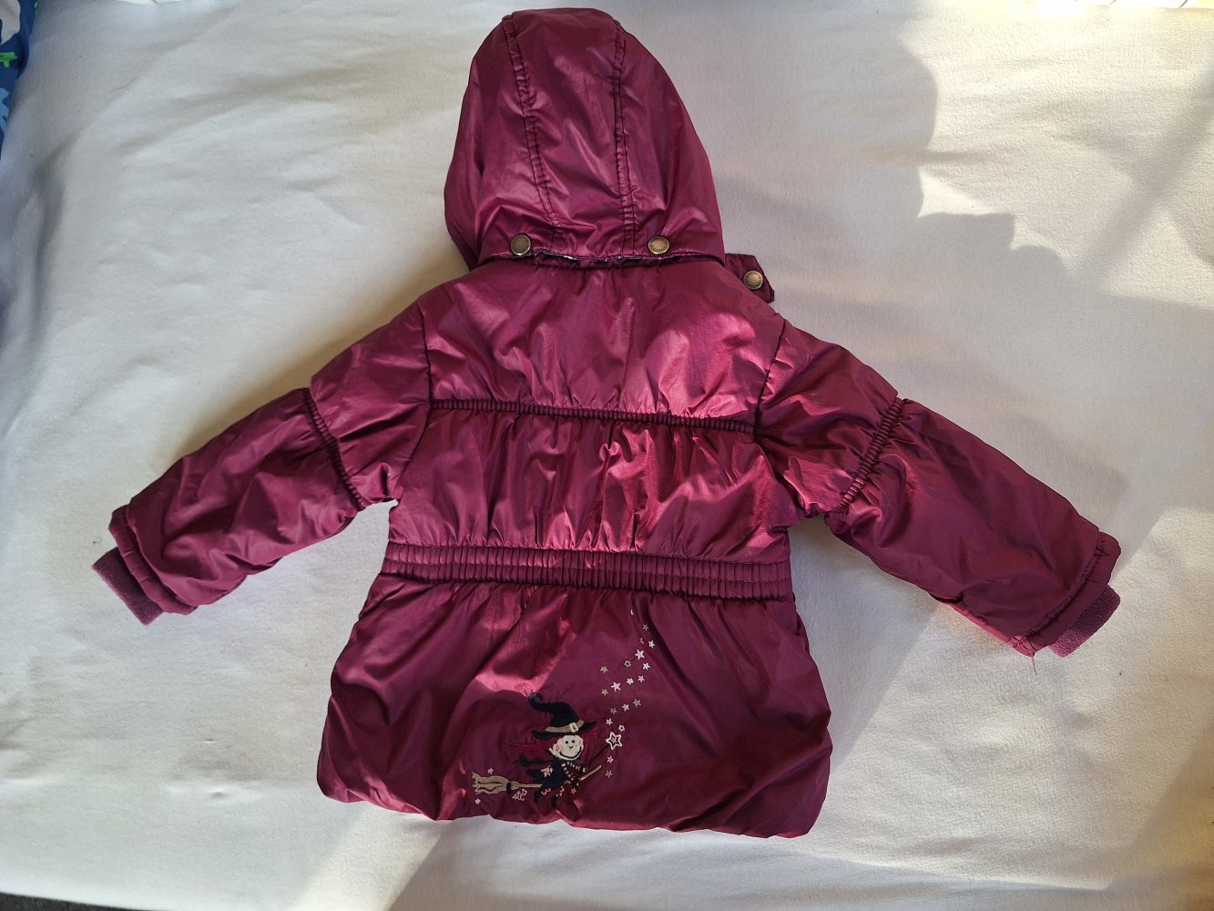 Bordeauxpinke Steppjacke, Gr. 80