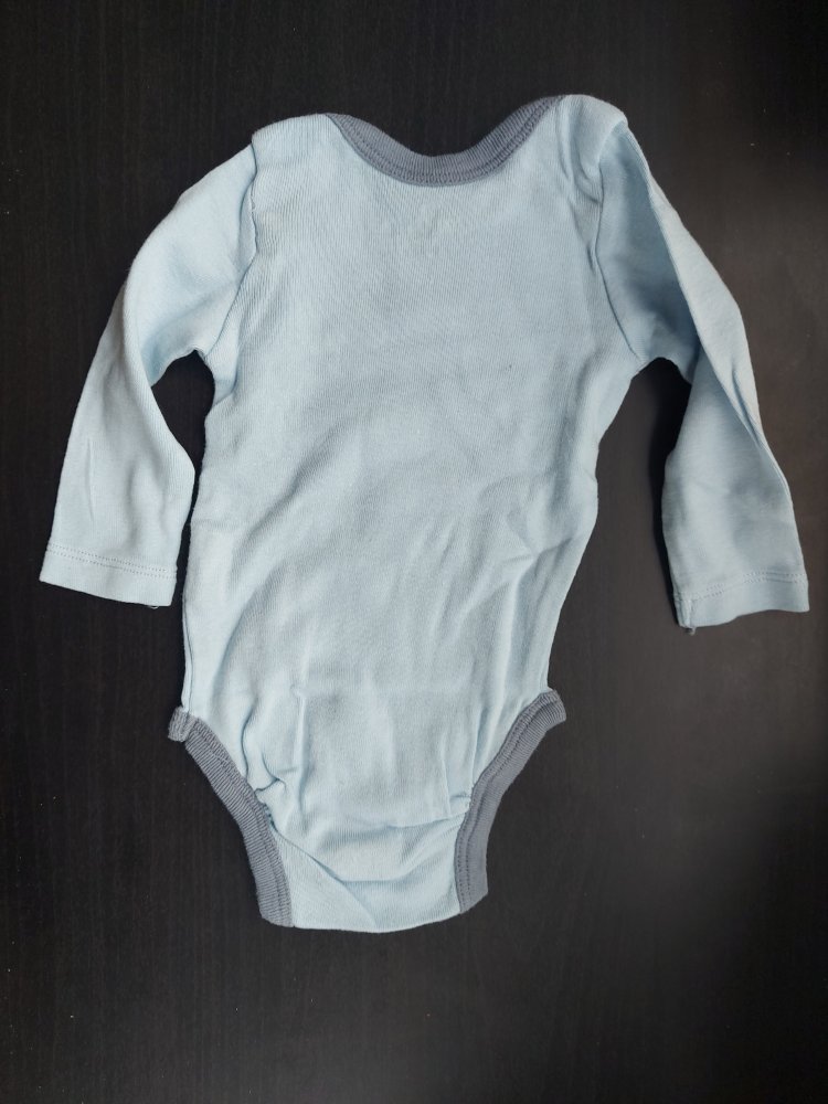 blauer kuniboo Langarmbody Gr. 50/56 