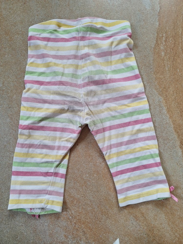 Pastellfarben gestreifte Leggings, Gr. 86
