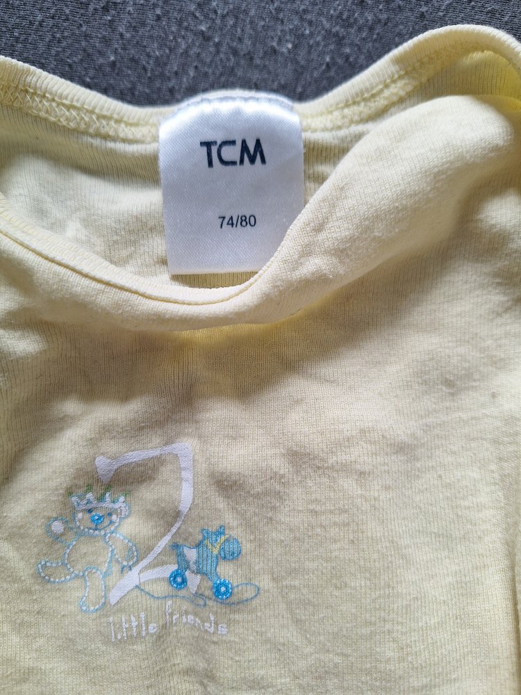 Zitronengelber kurzärmliger Babybody Sommerbody unisex Gr. 74/80
