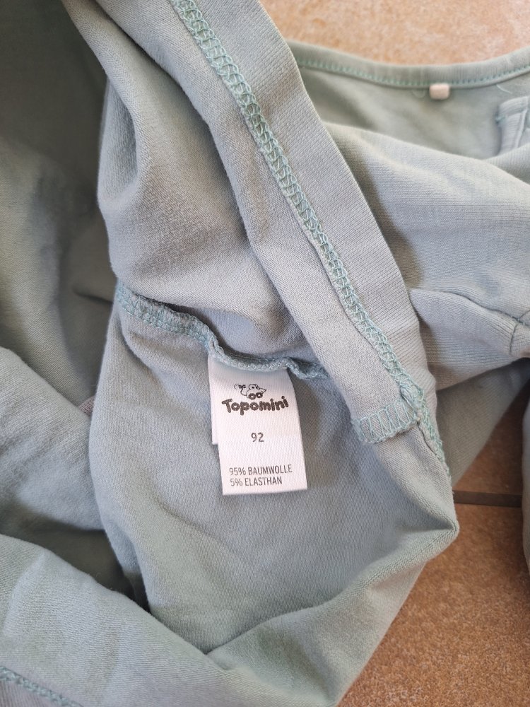 Türkises herbstliches Langarm-Sweatshirt, Gr. 92