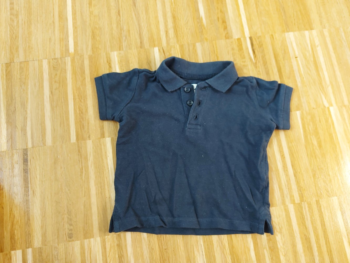 dunkelblaues Poloshirt Gr. 74 kurzärmlig