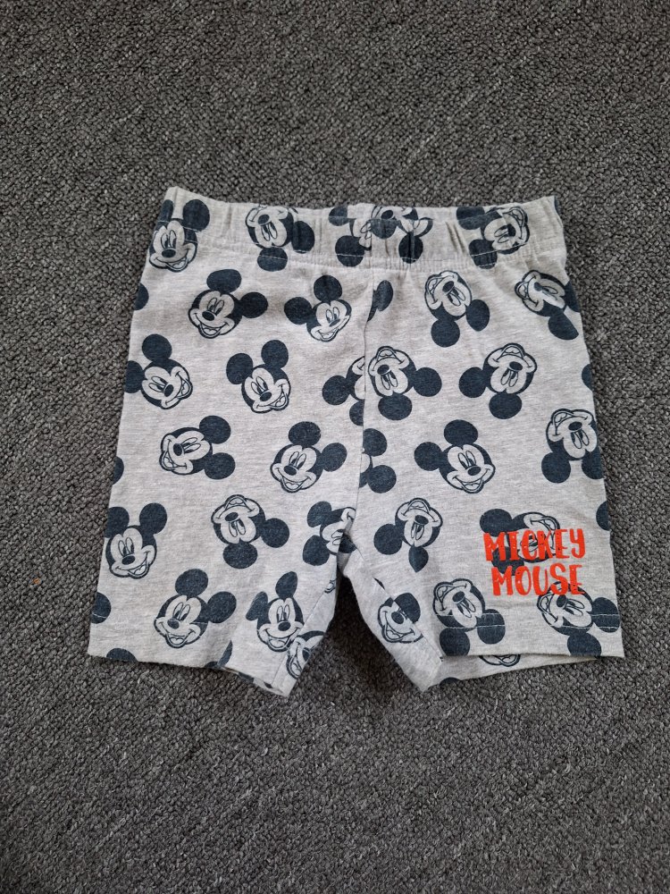 Kurze graue Mickey Mouse Radlerhose Gr. 80