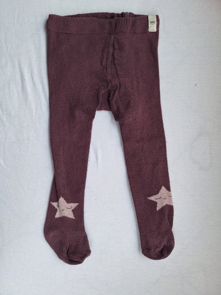 lilafarbene Babystrumpfhose mit Sternenmotiv, Gr. 62/68