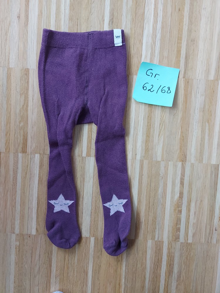 lilafarbene Babystrumpfhose mit Sternenmotiv, Gr. 62/68