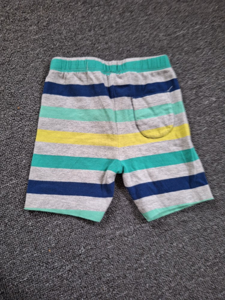 Kurze grau-gestreifte Radlerhose Gr. 80