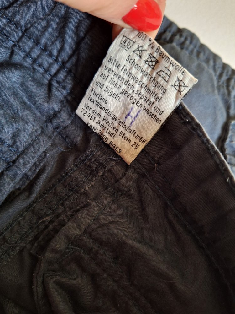 kurze blaue Hose Gr. 86 Cargobermuda