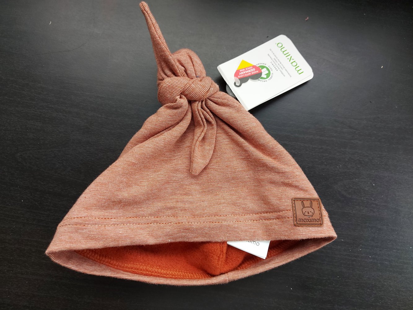 wunderschöne NEUE rote Knotenmütze/Turban von maximo Gr. 45