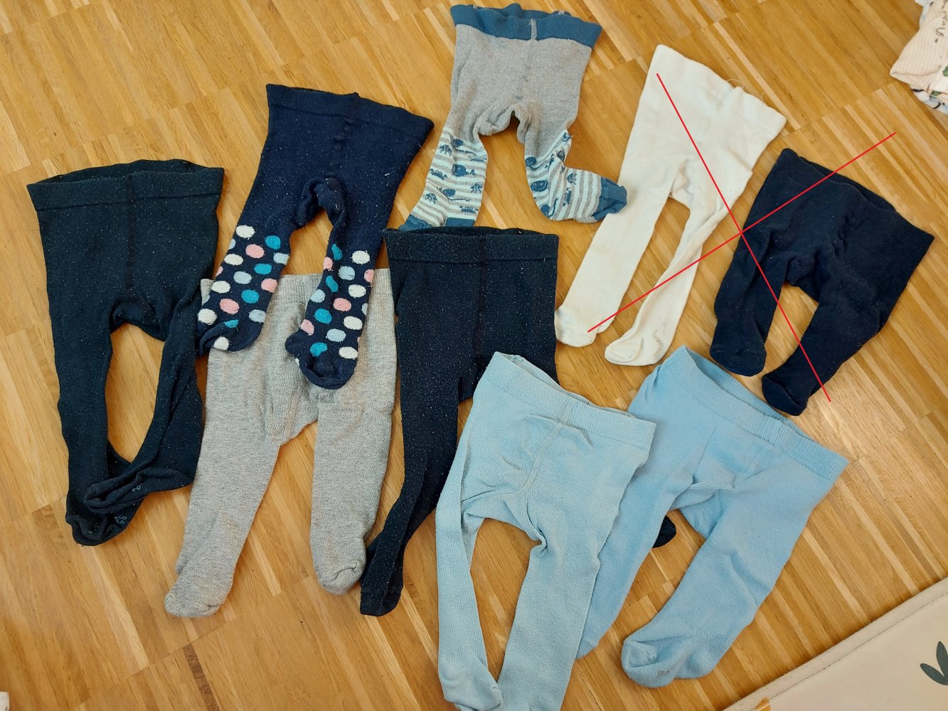 Strumpfhosenset Gr. 50-56, 7 Stück