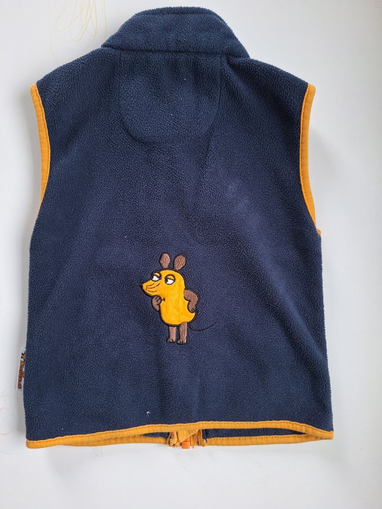 Dunkelblaue Fleece-Weste Die Sendung mit der Maus, Gr. 80